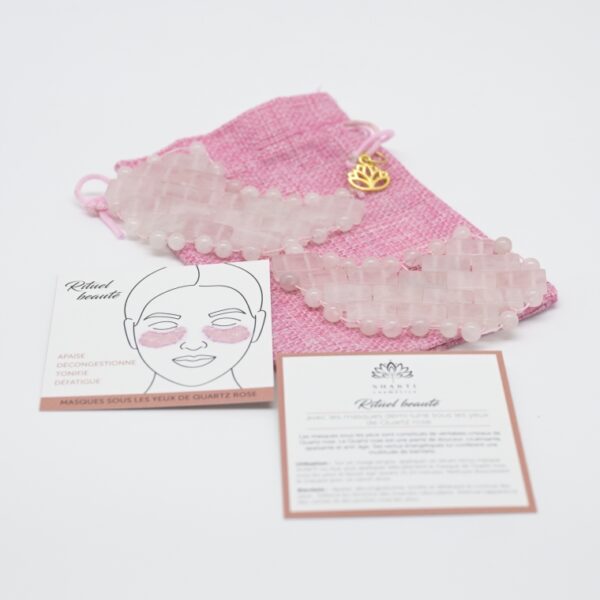 masques demi-lune de Quartz rose